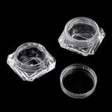 Maxbell Maxbell 30X Cosmetic Sample Empty Containers Round Pots for Eye Shadow Powder Clear