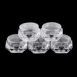 Maxbell Maxbell 30X Cosmetic Sample Empty Containers Round Pots for Eye Shadow Powder Clear