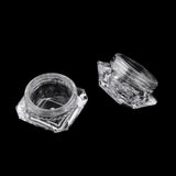 Maxbell Maxbell 30X Cosmetic Sample Empty Containers Round Pots for Eye Shadow Powder Clear