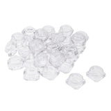 Maxbell Maxbell 30X Cosmetic Sample Empty Containers Round Pots for Eye Shadow Powder Clear