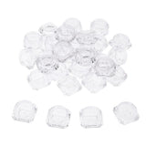 Maxbell Maxbell 30X Cosmetic Sample Empty Containers Round Pots for Eye Shadow Powder Clear