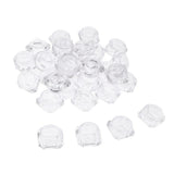 Maxbell Maxbell 30X Cosmetic Sample Empty Containers Round Pots for Eye Shadow Powder Clear