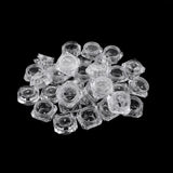 Maxbell Maxbell 30X Cosmetic Sample Empty Containers Round Pots for Eye Shadow Powder Clear