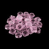 Maxbell Maxbell 30X Cosmetic Sample Empty Containers Round Pots for Eye Shadow Powder Pink