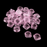 Maxbell Maxbell 30X Cosmetic Sample Empty Containers Round Pots for Eye Shadow Powder Pink