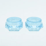 Maxbell Maxbell 30X Cosmetic Sample Empty Containers Round Pots for Eye Shadow Powder Blue