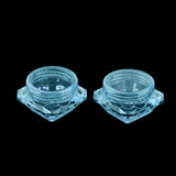 Maxbell Maxbell 30X Cosmetic Sample Empty Containers Round Pots for Eye Shadow Powder Blue