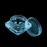 Maxbell Maxbell 30X Cosmetic Sample Empty Containers Round Pots for Eye Shadow Powder Blue