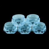 Maxbell Maxbell 30X Cosmetic Sample Empty Containers Round Pots for Eye Shadow Powder Blue