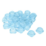 Maxbell Maxbell 30X Cosmetic Sample Empty Containers Round Pots for Eye Shadow Powder Blue
