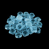 Maxbell Maxbell 30X Cosmetic Sample Empty Containers Round Pots for Eye Shadow Powder Blue