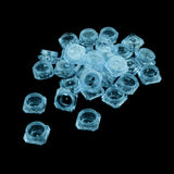 Maxbell Maxbell 30X Cosmetic Sample Empty Containers Round Pots for Eye Shadow Powder Blue