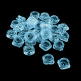 Maxbell Maxbell 30X Cosmetic Sample Empty Containers Round Pots for Eye Shadow Powder Blue