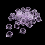 Maxbell Maxbell 30X Cosmetic Sample Empty Containers Round Pots for Eye Shadow Powder Purple