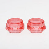 Maxbell Maxbell 30X Cosmetic Sample Empty Containers Round Pots for Eye Shadow Powder Red