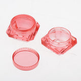 Maxbell Maxbell 30X Cosmetic Sample Empty Containers Round Pots for Eye Shadow Powder Red