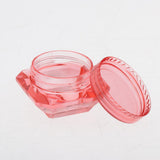 Maxbell Maxbell 30X Cosmetic Sample Empty Containers Round Pots for Eye Shadow Powder Red