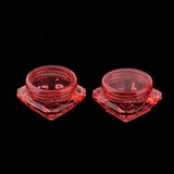 Maxbell Maxbell 30X Cosmetic Sample Empty Containers Round Pots for Eye Shadow Powder Red