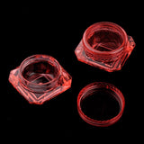 Maxbell Maxbell 30X Cosmetic Sample Empty Containers Round Pots for Eye Shadow Powder Red