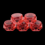 Maxbell Maxbell 30X Cosmetic Sample Empty Containers Round Pots for Eye Shadow Powder Red