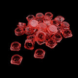 Maxbell Maxbell 30X Cosmetic Sample Empty Containers Round Pots for Eye Shadow Powder Red
