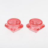 Maxbell Maxbell 30X Cosmetic Sample Empty Containers Round Pots for Eye Shadow Powder Red