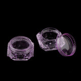 Maxbell Maxbell 30 Pieces 5g Plastic Pot Jars Lotion Cream Sample Empty Container Purple