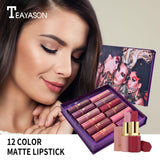 Maxbell 12 Colors Lipstick Waterproof Long Lasting Lip Balm Beauty Makeup Cosmetics