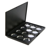 Maxbell Maxbell 12 Slots Empty Magnetic Palette Box for Eyeshadow Powder Makeup Case w/ Pans
