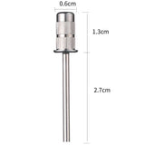 Maxbell Stainless Steel Sanding Band Mandrel Drill Bit for Nail Drill Machine 2pcs