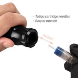 Maxbell Zinc Alloy Motor Tattoo Machine Makeup Pen with DC Hook Line Black