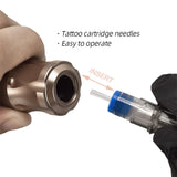 Maxbell Zinc Alloy Motor Tattoo Machine Makeup Pen with DC Hook Line Champagne