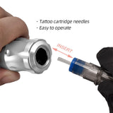 Maxbell Maxbell Zinc Alloy Motor Tattoo Machine Makeup Pen with DC Hook Line Silver