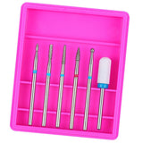 Maxbell Maxbell 6pcs Carbide Electric Nail Art Filing Drill Bits Grinding Polishing Head 02