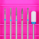 Maxbell Maxbell 6pcs Carbide Electric Nail Art Filing Drill Bits Grinding Polishing Head 02