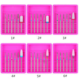 Maxbell Maxbell 6pcs Carbide Electric Nail Art Filing Drill Bits Grinding Polishing Head 04