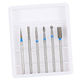 Maxbell Maxbell 6pcs Carbide Electric Nail Art Filing Drill Bits Grinding Polishing Head 10