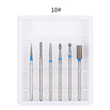 Maxbell Maxbell 6pcs Carbide Electric Nail Art Filing Drill Bits Grinding Polishing Head 10