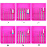 Maxbell Maxbell 6pcs Carbide Electric Nail Art Filing Drill Bits Grinding Polishing Head 10