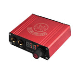 Maxbell Aluminum Alloy Digital LCD Tattoo Machine Power Supply w/ Clip Cord Red