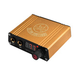 Maxbell Maxbell Aluminum Alloy Digital LCD Tattoo Machine Power Supply w/ Clip Cord Golden