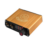 Maxbell Maxbell Aluminum Alloy Digital LCD Tattoo Machine Power Supply w/ Clip Cord Golden