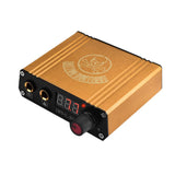 Maxbell Maxbell Aluminum Alloy Digital LCD Tattoo Machine Power Supply w/ Clip Cord Golden