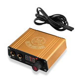 Maxbell Maxbell Aluminum Alloy Digital LCD Tattoo Machine Power Supply w/ Clip Cord Golden