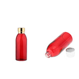 Maxbell Maxbell 120ml Empty Glass Bottle Sample for Makeup Cosmetic Cream Lotion Red Golden