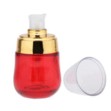 Maxbell Maxbell Portable Empty Glass Pump Bottles Travel Serums Creams Container Red Golden