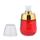 Maxbell Maxbell Portable Empty Glass Pump Bottles Travel Serums Creams Container Red Golden
