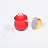 Maxbell Maxbell Portable Empty Glass Pump Bottles Travel Serums Creams Container Red Golden