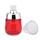 Maxbell Maxbell Portable Empty Glass Pump Bottles Travel Serums Creams Container Red Silver