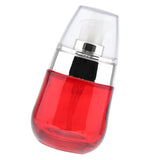 Maxbell Maxbell Portable Empty Glass Pump Bottles Travel Serums Creams Container Red Silver
